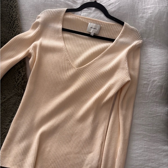 Reformation Cream Ribbed Knit Top - Picture 5 of 5
